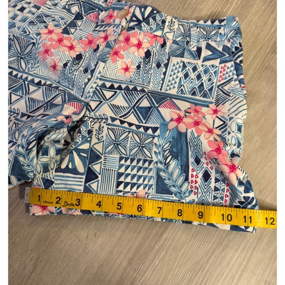 Tommy Bahama Womens Size 4 Blue Pink Geometric Floral Tribal Print Cotton Shorts - Picture 8 of 11